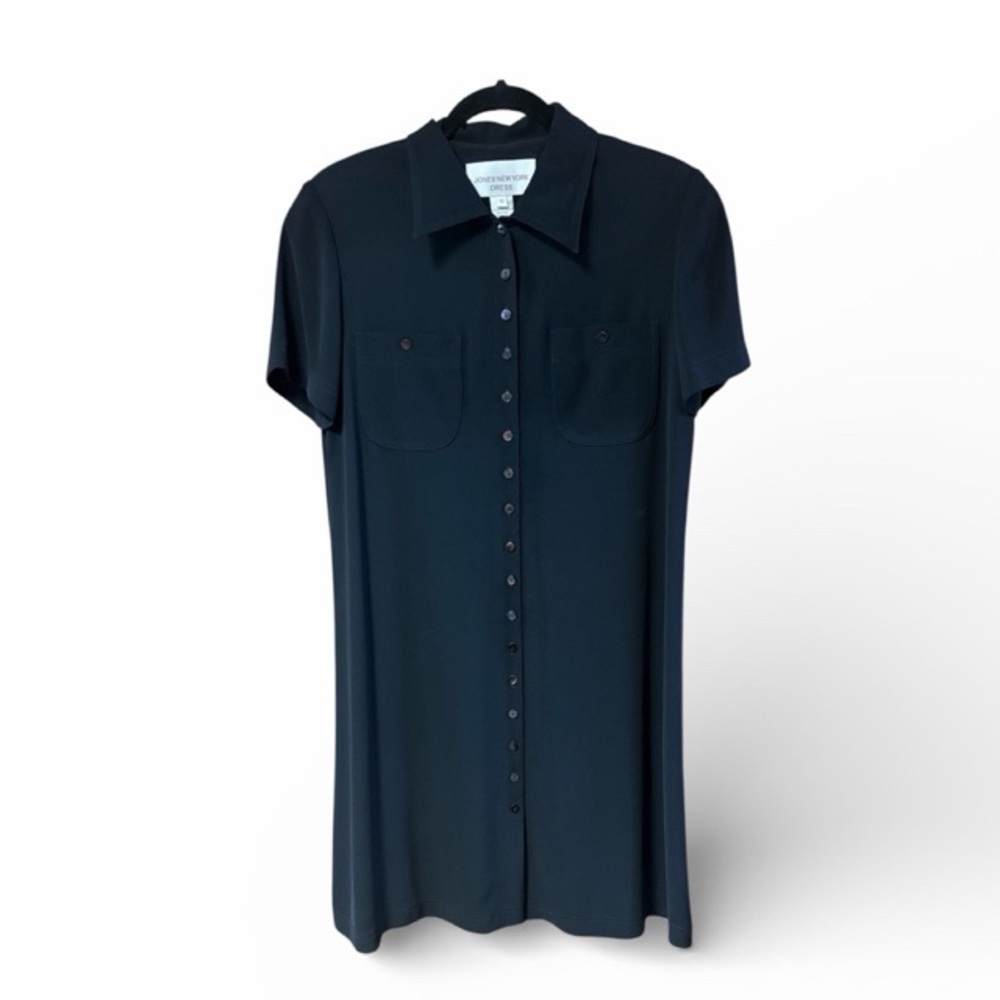 Jones New York Dress Vintage Button‎ Front Shirt Dress